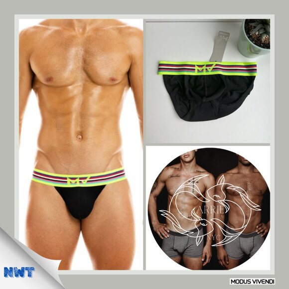 Modus Vivendi - Peace Tanga Brief - Black (M) - Picture 1 of 6